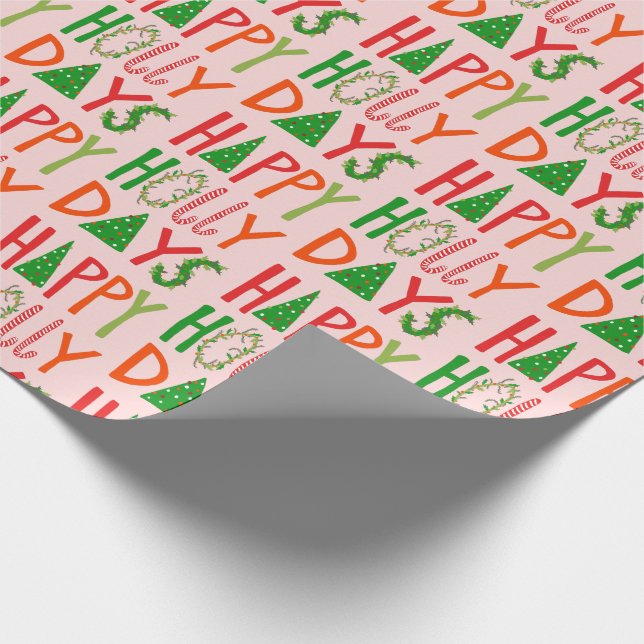 Papel De Regalo FELIZ DÍAS DE SALUD Dulces Navidades de Navidad (Esquina)