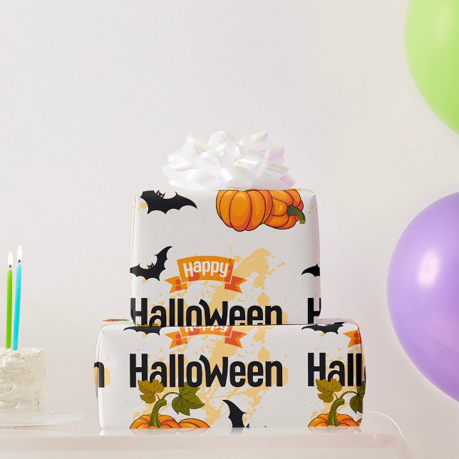 Papel De Regalo Feliz diseño de Halloween (Subido por el creador)
