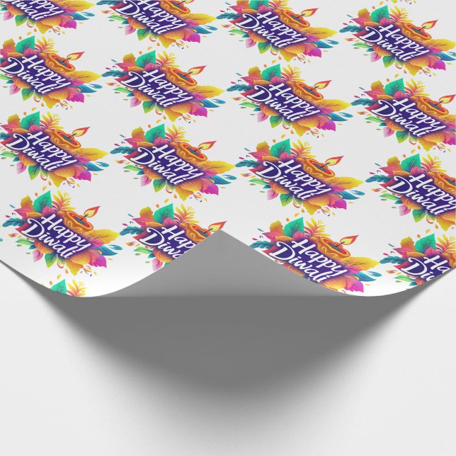 Papel De Regalo Feliz Diwali (Esquina)