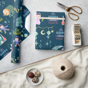 Papel De Regalo Feliz documento de cálculo de Eid Al-Fitr Mubarak