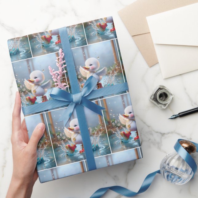 Papel De Regalo Feliz Duckin Lluvia Puddle (Regalar)