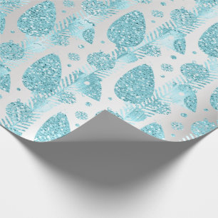 Papel De Regalo Feliz feriado Purpurina gris árbol de Navidad