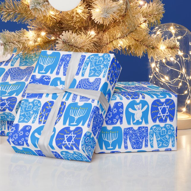 Papel De Regalo FELIZ FESTIVIDAD Hannukah Sweaters (Vacaciones)