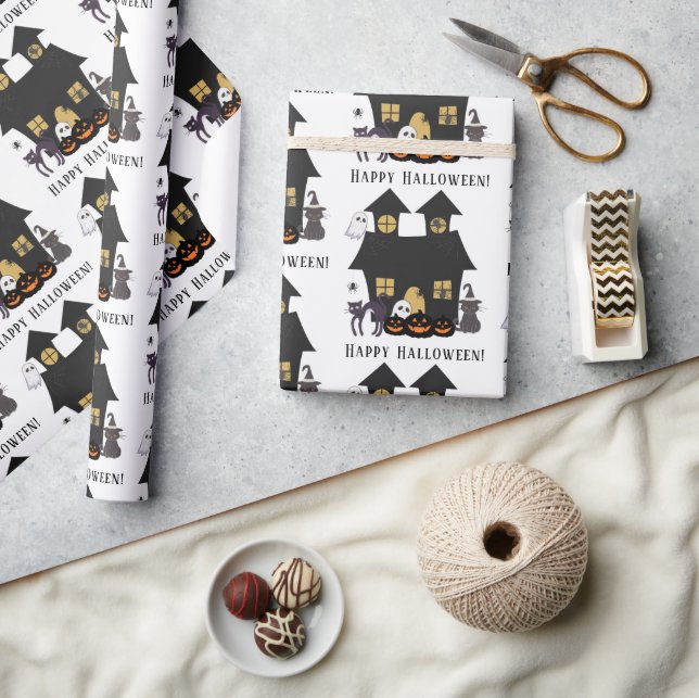 Papel De Regalo Feliz Fiesta de Halloween (Artesanía)