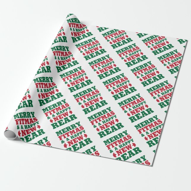 Papel De Regalo Feliz Fitmas (Desenrollado)