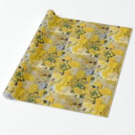 Papel De Regalo Feliz florecimiento amarillo