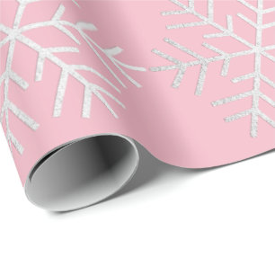 Papel De Regalo Feliz gris blanco del rosa del día de fiesta del