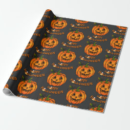 Papel De Regalo Feliz Halloween | calabaza | maíz dulce
