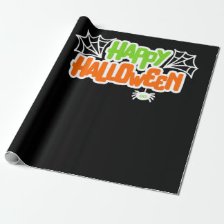 Papel De Regalo Feliz Halloween Colorful Cute Spider Web