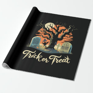 Papel De Regalo Feliz Halloween de tu divertido cementerio!