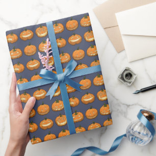 Papel De Regalo Feliz Halloween Jack O Lantern Pixel Pumpkins