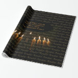 Papel De Regalo Feliz Hanukkah Lamp Menorah Luces Candle Chanukah<br><div class="desc">Feliz Hanukkah Lamp Menorah Enciende Velas Chanukah Festival de Luces Regalo Papel de envolver</div>