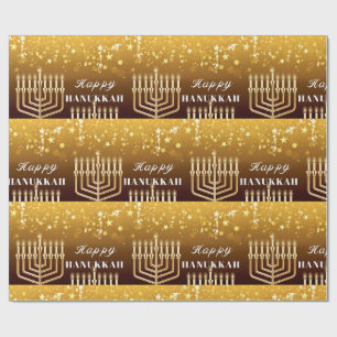 Papel De Regalo Feliz Hanukkah Menorah