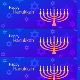 Papel De Regalo Feliz Hanukkah Menorah