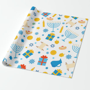 Papel De Regalo Feliz Hanukkah Patterned