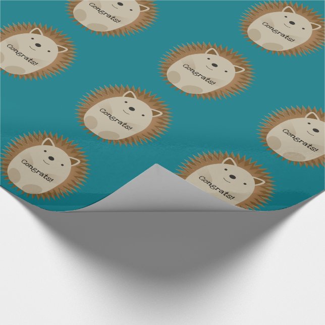 Papel De Regalo Feliz Hedgehog (Esquina)