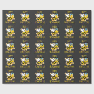 Papel De Regalo Feliz Honeykkah Honey Bee Hanukkah Jewish