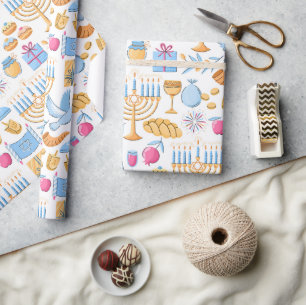 Papel De Regalo Feliz Janucá