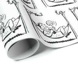 Papel De Regalo Feliz jubilado en Hammock