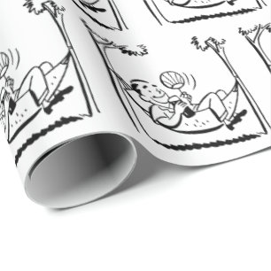 Papel De Regalo Feliz jubilado en Hammock