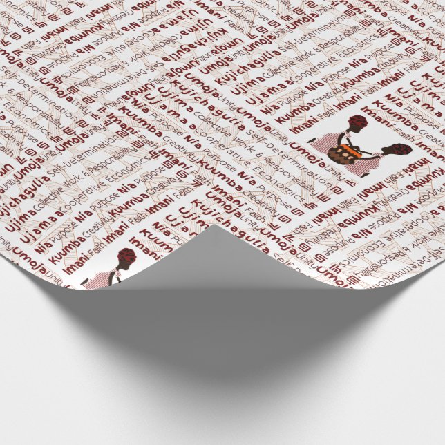 Papel De Regalo Feliz Kwanzaa (Esquina)