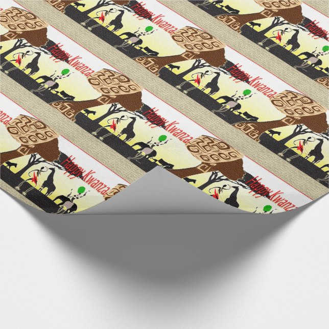 Papel De Regalo ¡Feliz Kwanzaa! (Esquina)