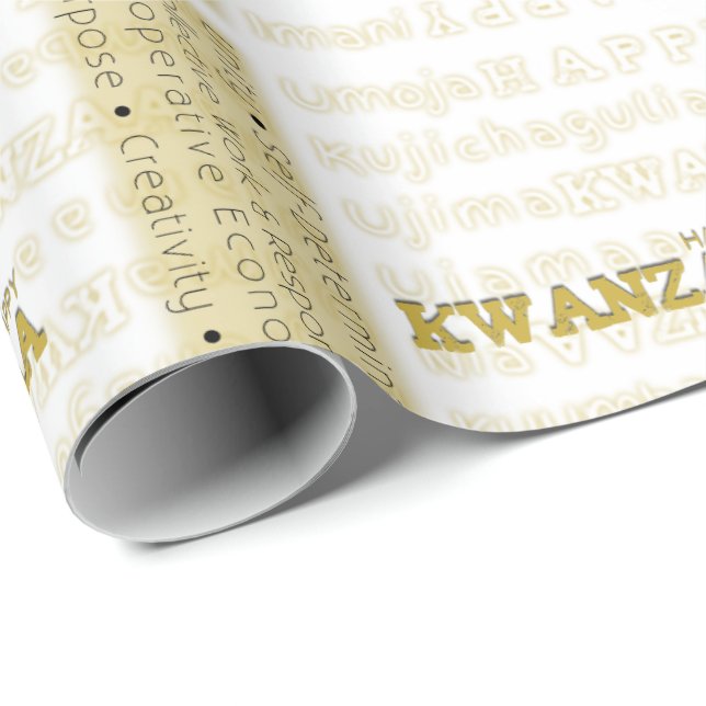 Papel De Regalo Feliz Kwanzaa (Esquina del rollo)