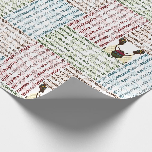 Papel De Regalo Feliz Kwanzaa (Esquina)