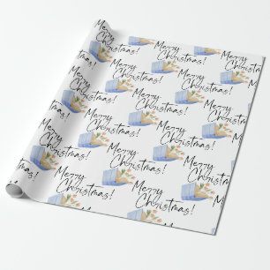 Papel De Regalo Feliz libro navideño con flores