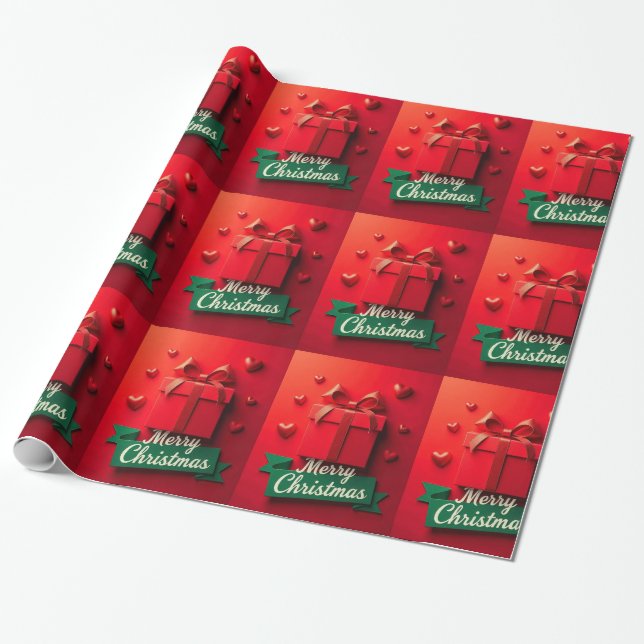 Papel De Regalo Feliz Navidad (Desenrollado)