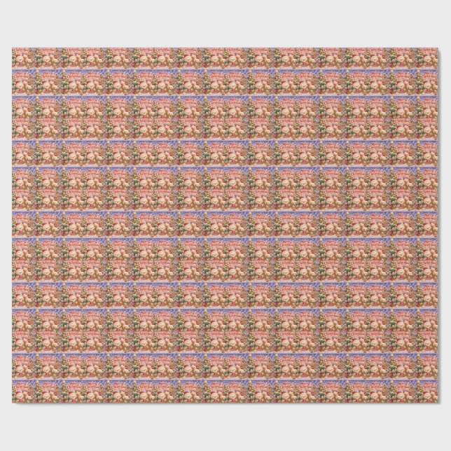 Papel De Regalo Feliz Navidad  (Superficie plana)