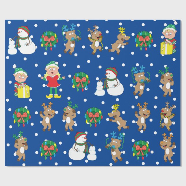 Papel De Regalo Feliz Navidad (Superficie plana)