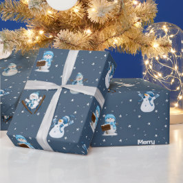 Papel De Regalo Feliz Navidad 2025 y Snowman
