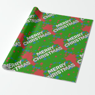 Papel De Regalo Feliz Navidad 3D Textos
