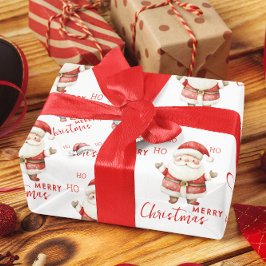 Papel De Regalo Feliz Navidad a Santa Claus Ho Ho Ho Ho