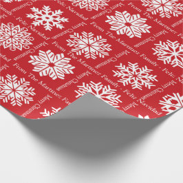 Papel De Regalo Feliz Navidad Agregar nombre de destinatarios de l
