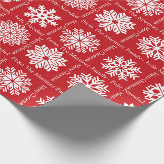 Papel De Regalo Feliz Navidad Agregar nombre de destinatarios de l