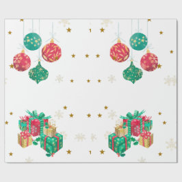 Papel De Regalo Feliz Navidad Año Nuevo Saludo