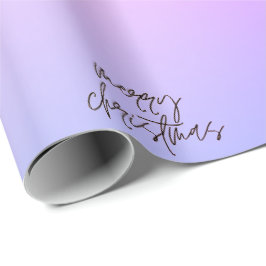 Papel De Regalo Feliz Navidad Bello Gradiente Moderno Ombre