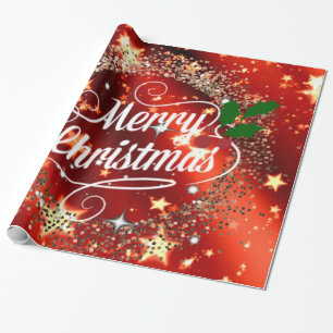 Papel De Regalo Feliz Navidad brillante