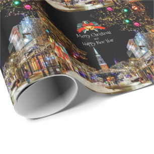 Papel De Regalo Feliz Navidad, celebración de anticuadas vacacione