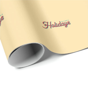 Papel De Regalo Feliz Navidad Clásico Único Minimalista Sencillo