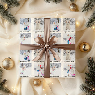 Papel de Regalo Feliz Navidad Collage de Fotos