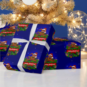 Papel De Regalo Feliz Navidad con Navidades Conejo