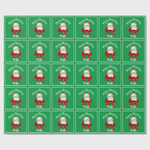 Papel De Regalo Feliz Navidad con Possum 