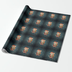 Papel De Regalo Feliz Navidad Cute Mouse
