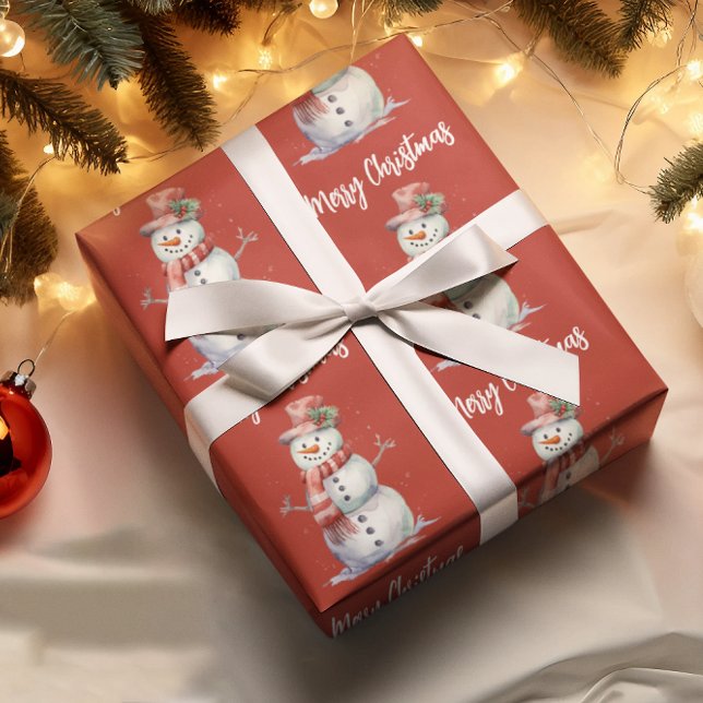 Papel De Regalo Feliz navidad de invierno rojo (Subido por el creador)