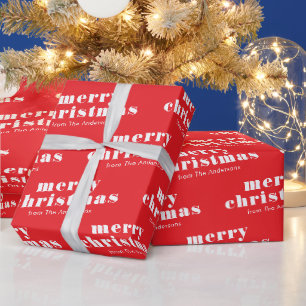 Papel De Regalo Feliz Navidad de la Familia