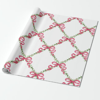 Papel De Regalo Feliz Navidad de muérdago