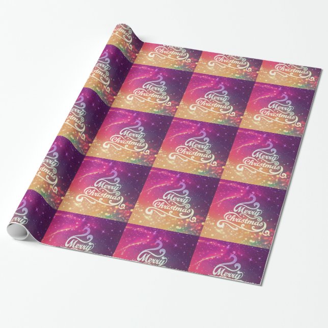 Papel De Regalo Feliz Navidad decorativa personalizada (Desenrollado)